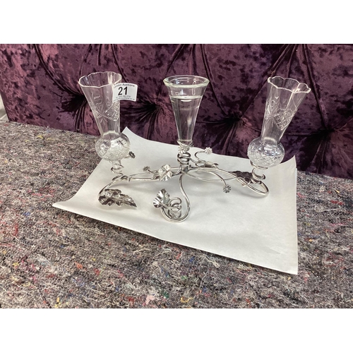 21 - Silver Plate Epergne Centrepiece