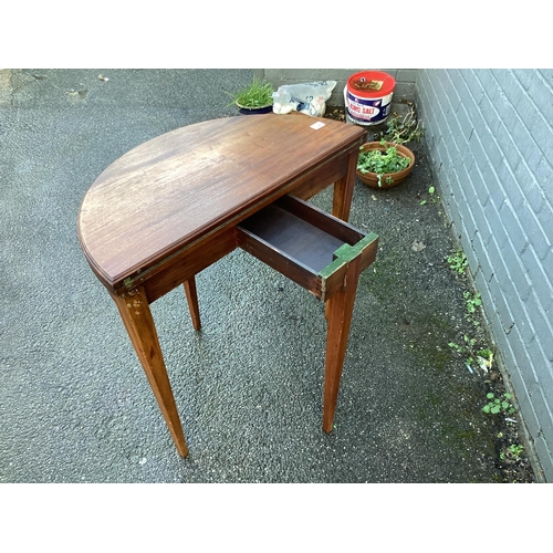 457 - Edwardian Demilune Card Table