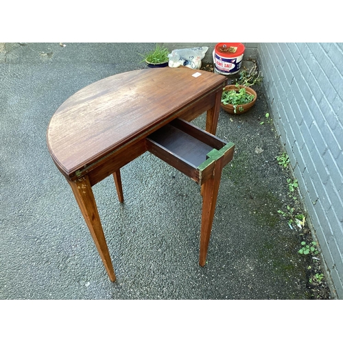 457 - Edwardian Demilune Card Table