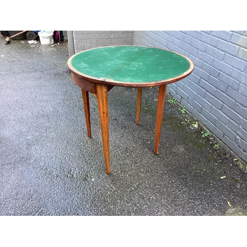 457 - Edwardian Demilune Card Table