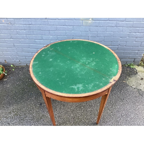 457 - Edwardian Demilune Card Table