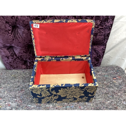 472 - Vintage Upholstered Box