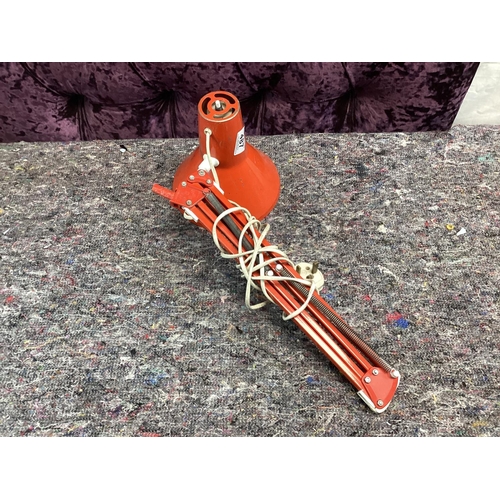 487 - Vintage Red HCF Danish Anglepoise Style Lamp