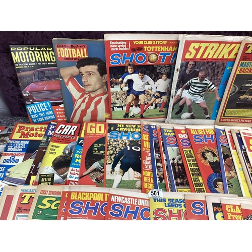 501 - Lot of Vintage Magazines-Motoring/Football