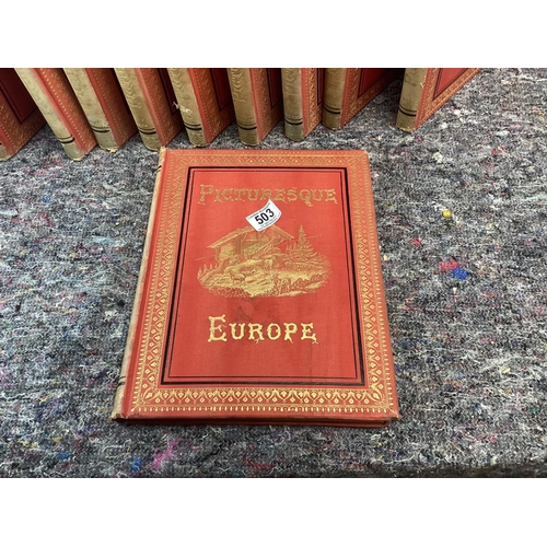 503 - 10 19th Century Volumes of Cassell and Co Picturesque Europe