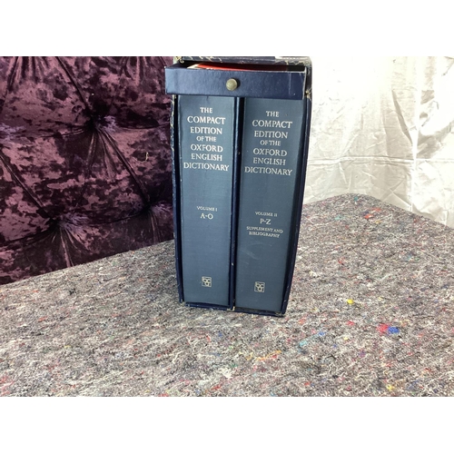 508 - Vintage Compact Edition of The Oxford English Dictionary Volumes 1 & 2