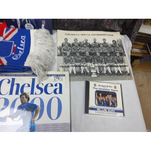 578 - Lot of Chelsea FC Memorabilia including Programmes etc