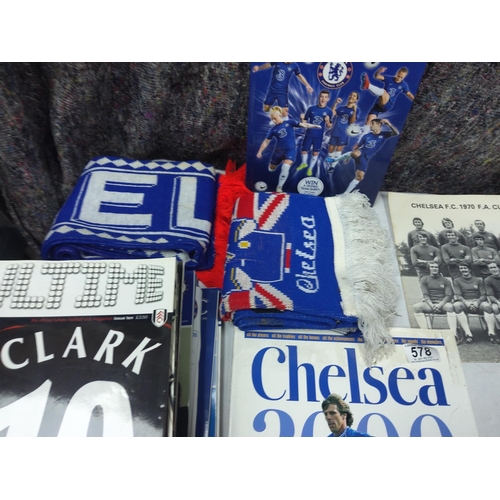 578 - Lot of Chelsea FC Memorabilia including Programmes etc