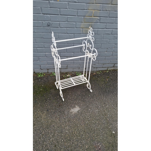 156 - Wrought Iron Towel Stand