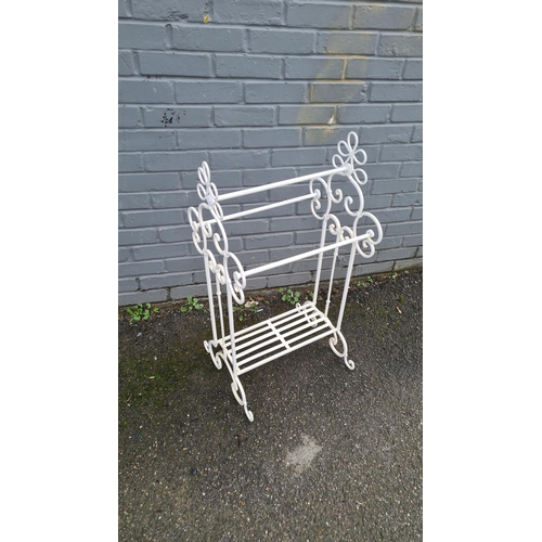 156 - Wrought Iron Towel Stand