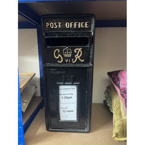 447 - Reproduction King George Cast Iron Post-box Unused