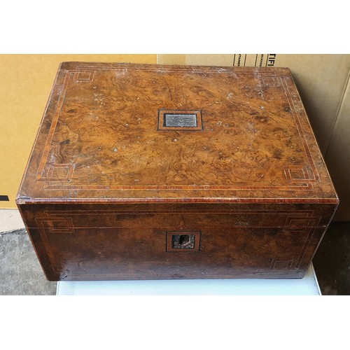 28 - Old wooden box containing a good selection of mixed Jewellery - Unsorted house clearance lot