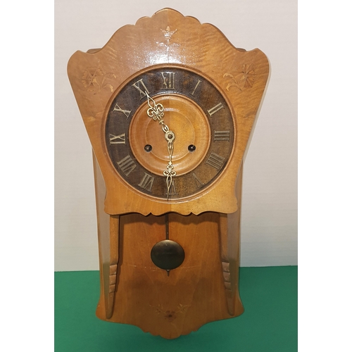 54 - Nice old wood wall clock