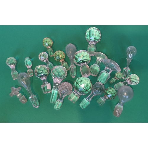 56 - Selection of glass decanter stoppers