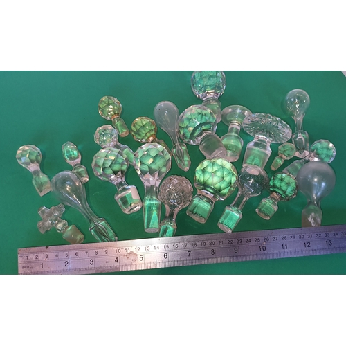 56 - Selection of glass decanter stoppers