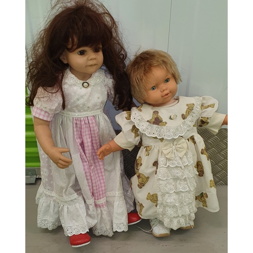 70 - 2x Large collectors dolls including a Masterpiece Monika Peter Leicht doll and one other