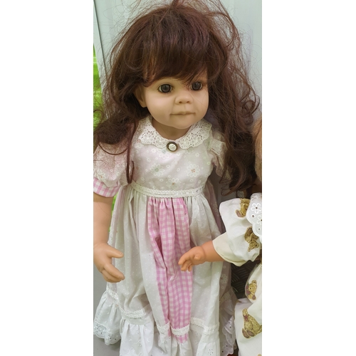 70 - 2x Large collectors dolls including a Masterpiece Monika Peter Leicht doll and one other