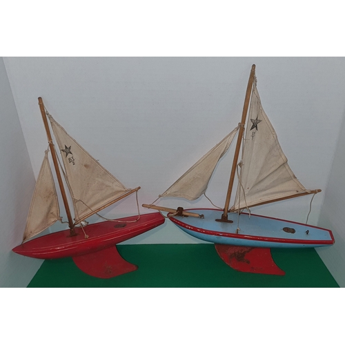 74 - 2x Vintage Star Yacht wooden boats