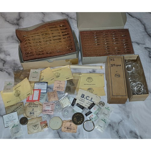 84 - Lot containing a large amount of watch spares & parts including vintage etc