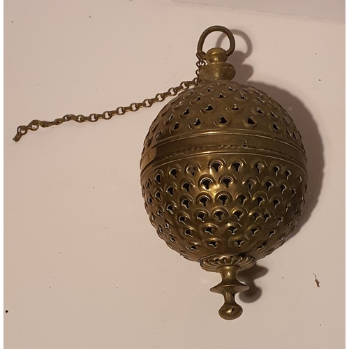 114 - Vintage Thurible brass incense burner