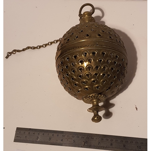 114 - Vintage Thurible brass incense burner