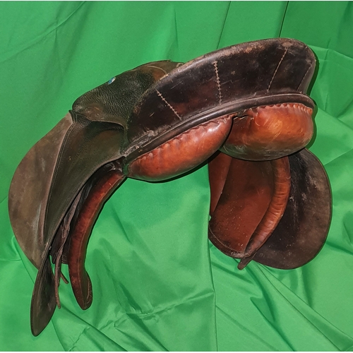 115 - Vintage leather Horse saddle