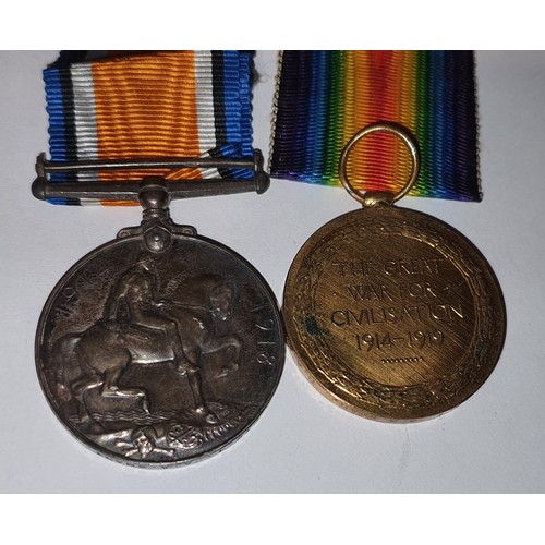 121 - 2x First World War Medals with Ribbons
58005 PTE.1 A A Smart RAF