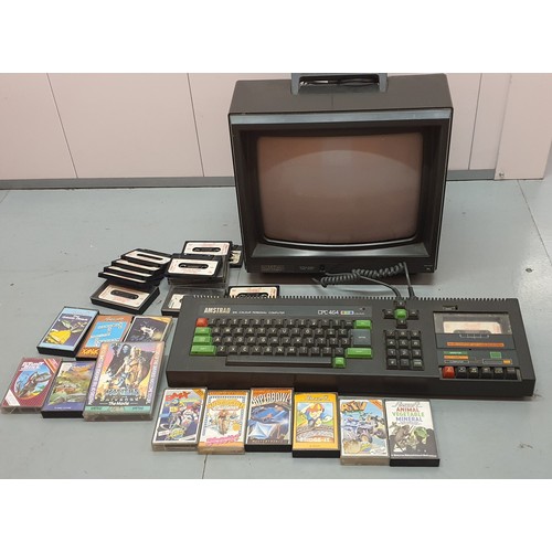 135 - Amstrad Vintage Games console with original Amstrad screen and games