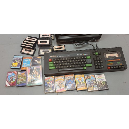 135 - Amstrad Vintage Games console with original Amstrad screen and games