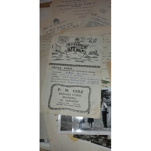 148 - 2x Folders containing interesting vintage paperwork including items of Maritime & Girl Guide / sea r... 