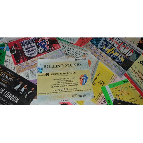 160 - Selection of ticket stubs from Sport, Music etc