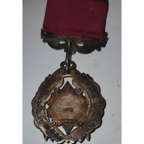 16 - Vintage Sterling Silver Masonic medal