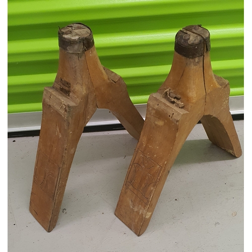 67A - Pair of camel stool base legs