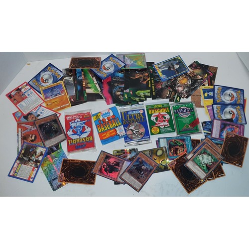 108 - 5x vintage unopened packs of Baseball trading cards plus some other loose trading cards