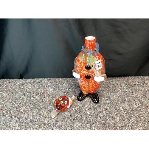 192 - A/F Murano Glass Clown Decanter