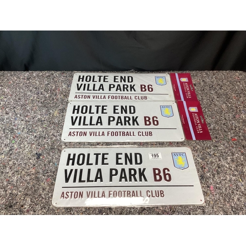 195 - 2 Aston Villa Holte End Metal Signs