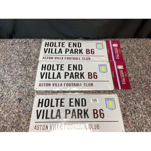 195 - 2 Aston Villa Holte End Metal Signs