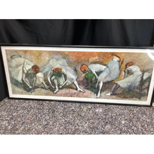 221 - Edgar Degas Print and a 20th Century Mary Brown Gouache Painting Framed