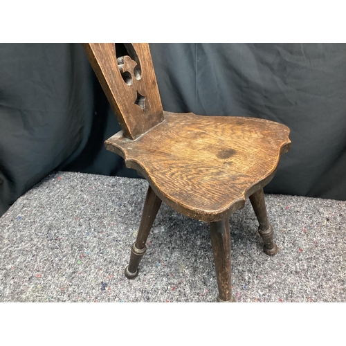 224 - Antique Oak Spinning Stool