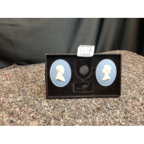 183A - Wedgwood Jasperware Silhouettes of Queen Elizabeth and Prince Philip