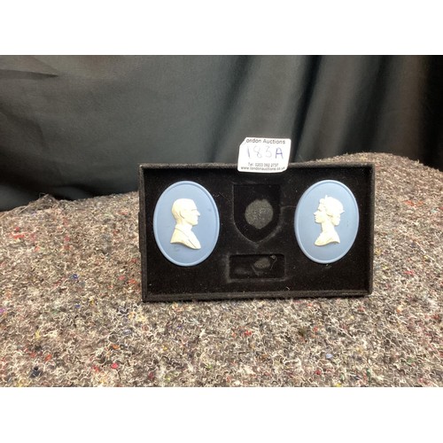 183A - Wedgwood Jasperware Silhouettes of Queen Elizabeth and Prince Philip