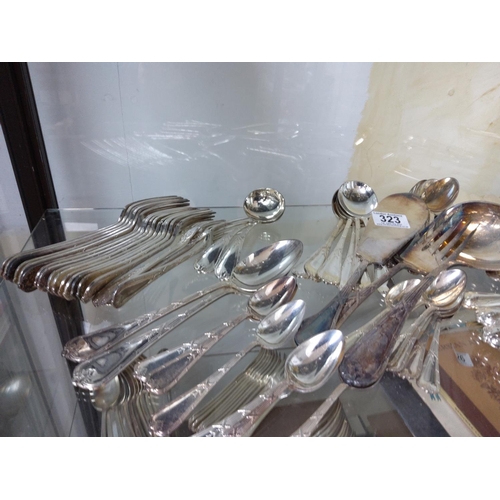 323 - Large Set of Elkington Plate Silver Plate Cutlery