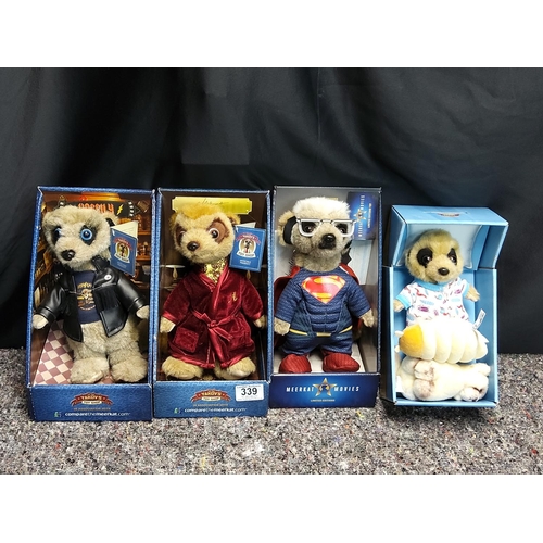 339 - Lot of 4 Mint Meerkat Soft Toys