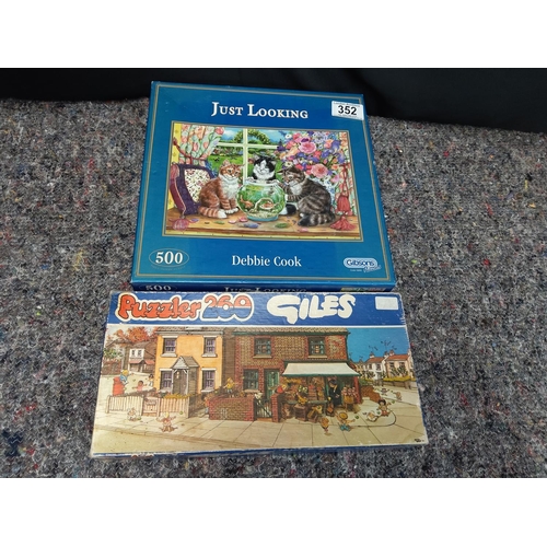 352 - 2 vintage puzzles incl. giles