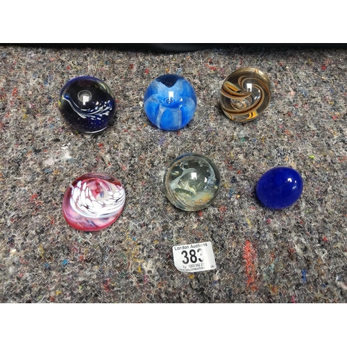 383 - Assorted Paperweights incl. Gozo Glass