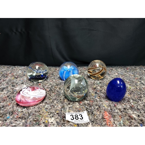 383 - Assorted Paperweights incl. Gozo Glass