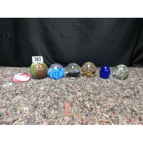 383 - Assorted Paperweights incl. Gozo Glass