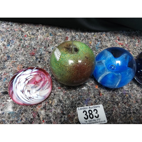 383 - Assorted Paperweights incl. Gozo Glass