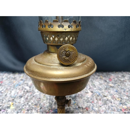 392 - Early 20th Century German Brass Oil Lamp-Adjustable for Table or Wall use