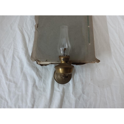 392 - Early 20th Century German Brass Oil Lamp-Adjustable for Table or Wall use